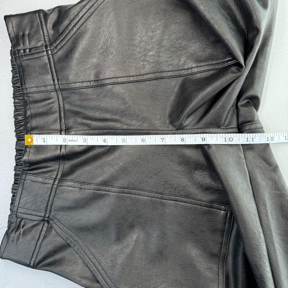 Spanx Leather Like Joggers Black S Tummy Control Pull On Pants - Picture 10 of 16